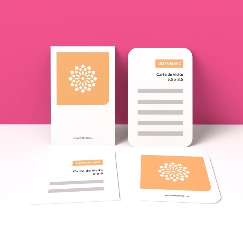 Cartes de Visite Ultra Blanches